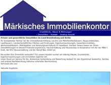 Tablet Screenshot of maerkisches-immobilienkontor.de